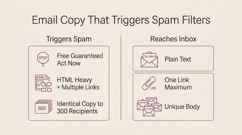 Cold Email Deliverability - Your Email Copy Triggers Content-Based Spam Filters