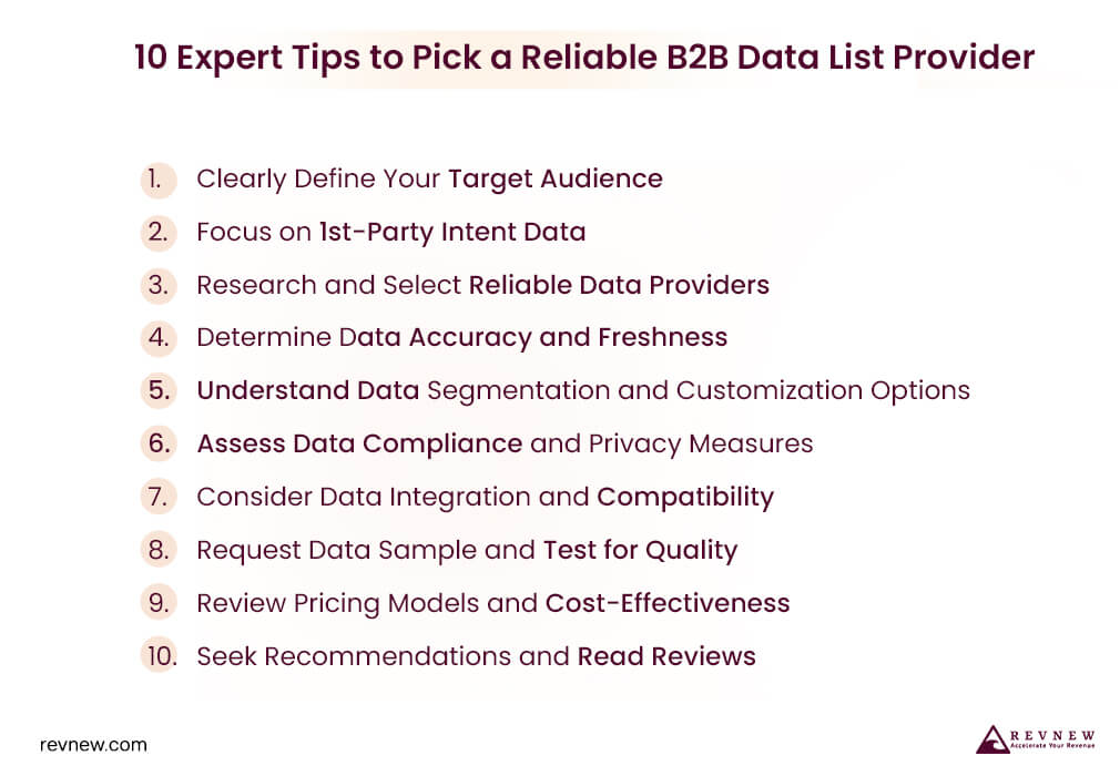 10 Expert Tips to Pick a Reliable B2B Data List Provider