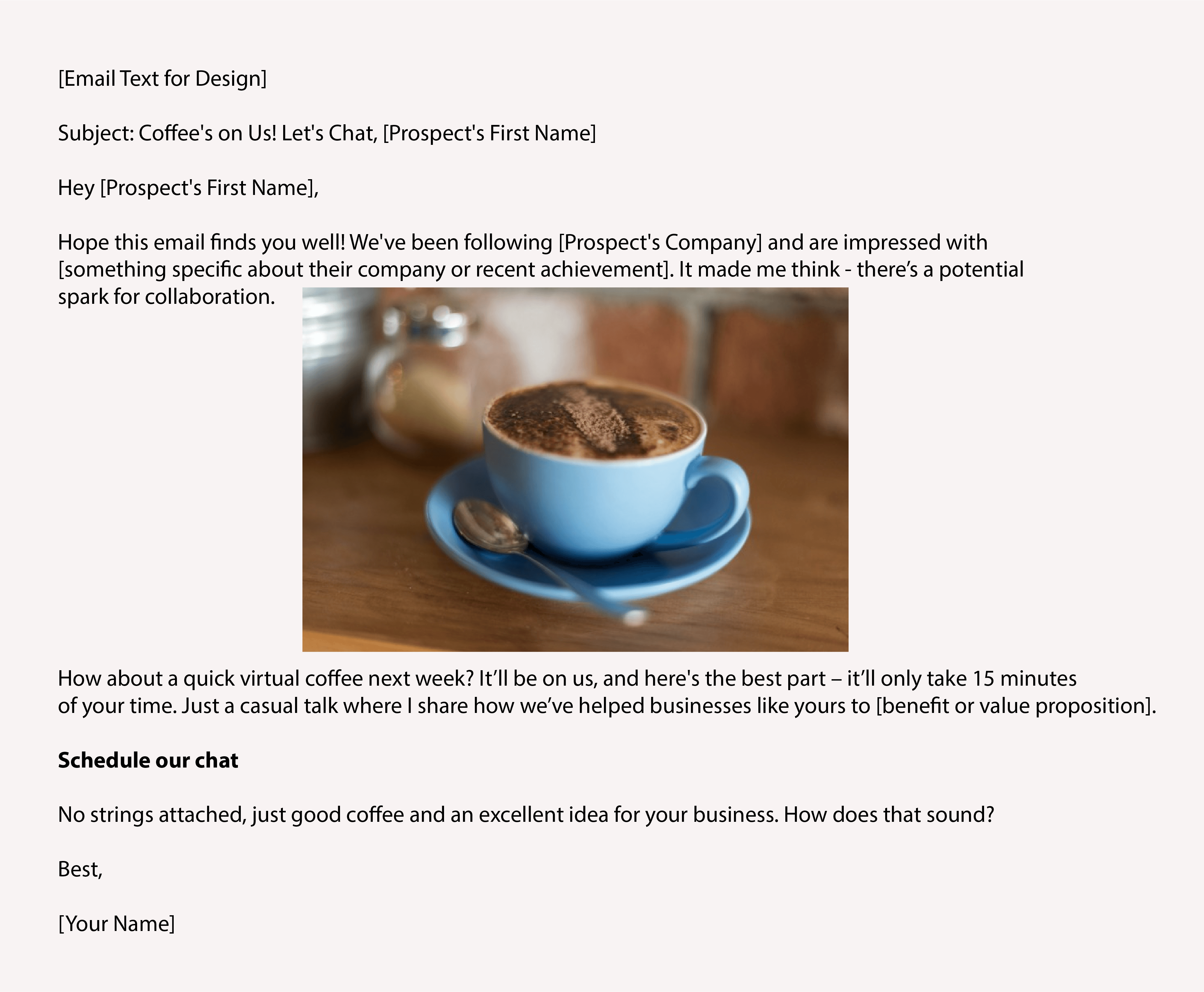 cold email copy sample