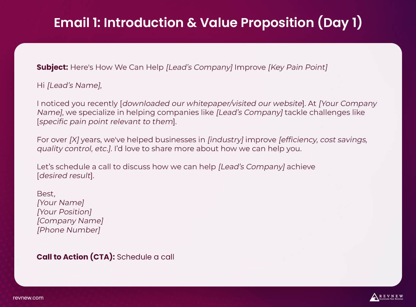 Email 1 Introduction & Value Proposition (Day 1)