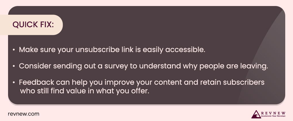 High Unsubscribe and Spam Complaint Rates