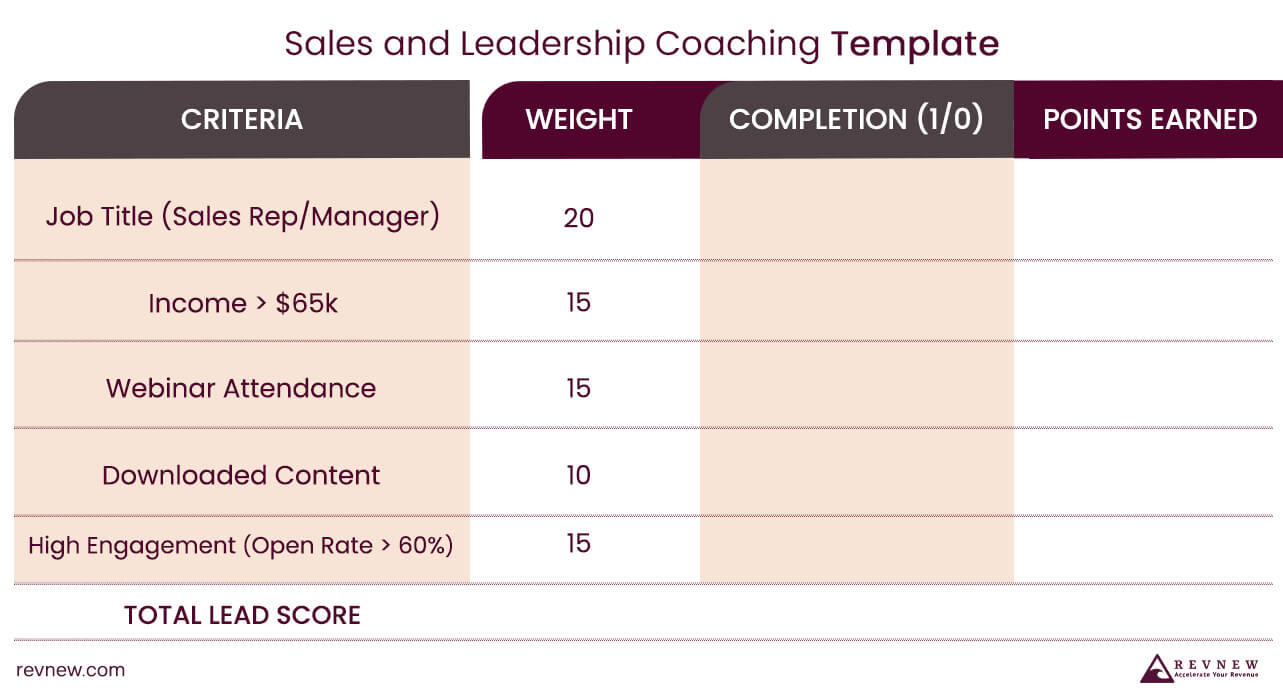 Sales and Leadership Coaching Template