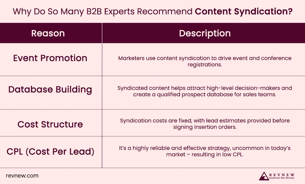 Why Do So Many B2B Experts Recommend Content Syndication