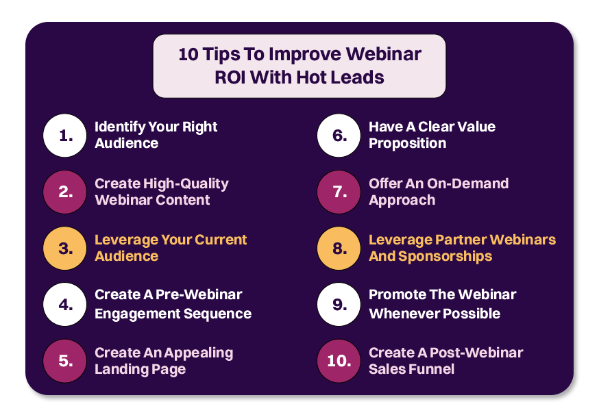 tips to improve webinar roi with hot leads